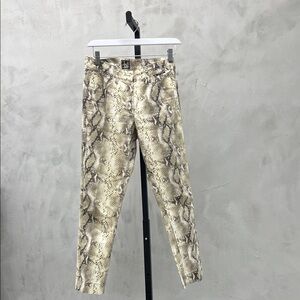 Snake Print Straight Leg Pants